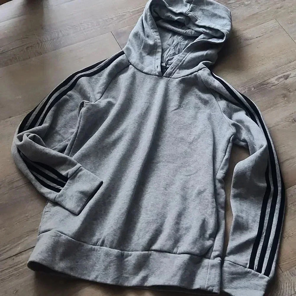 Adidas Logo Stripe Hoodie with Pockets - Picture 1 of 8